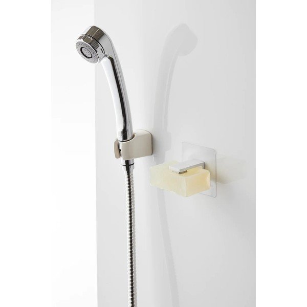 Biała samoprzylepna plastikowa magnetyczna mydelniczka Film Hook – YAMAZAKI-image-3