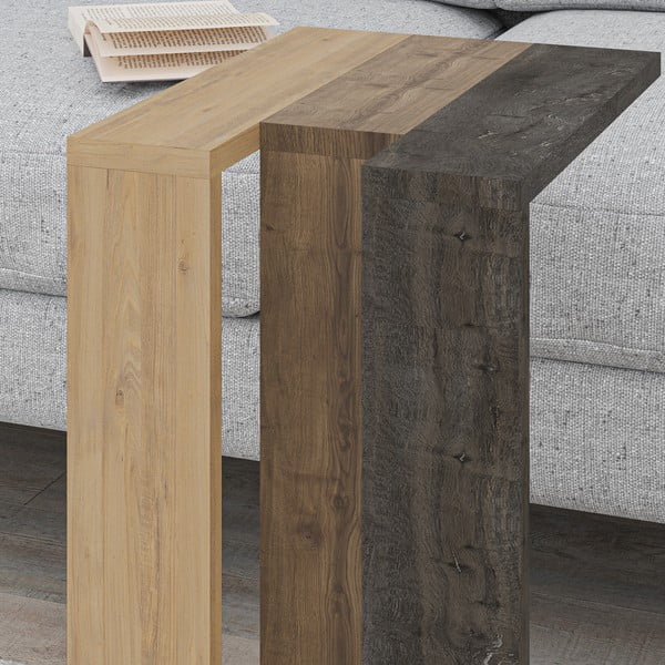 Stolik w dekorze dębu 40x30 cm Macha – Marckeric-image-1