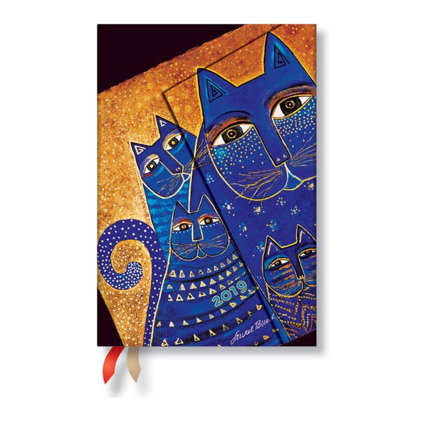Kalendarz na 2019 rok Paperblanks Mediterranean Cats Verso, 10x14 cm