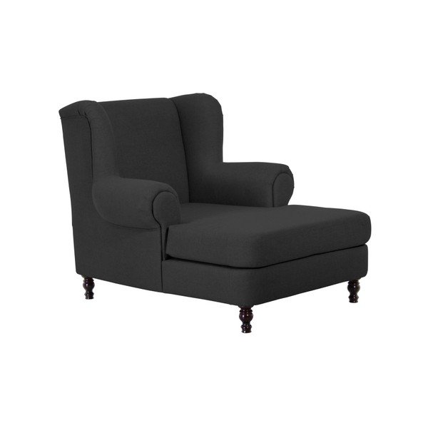 Czarny fotel uszak Max Winzer Mareille Black-image-4