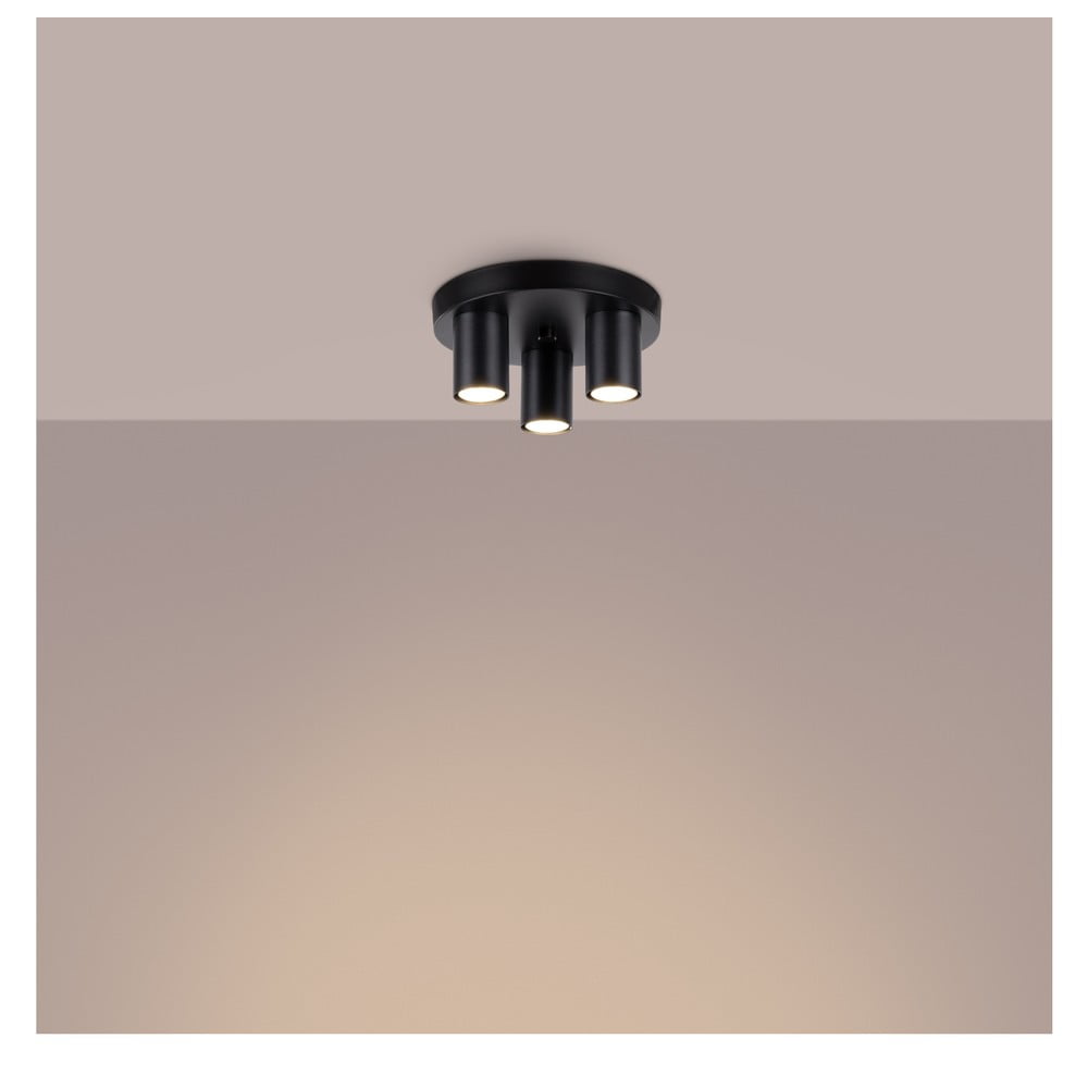 Czarna lampa sufitowa Castro – Sollux (zdjęcie 6)