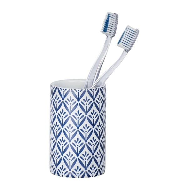 Niebieski ceramiczny kubek na szczoteczki do zębów Wenko Lorca-image-1