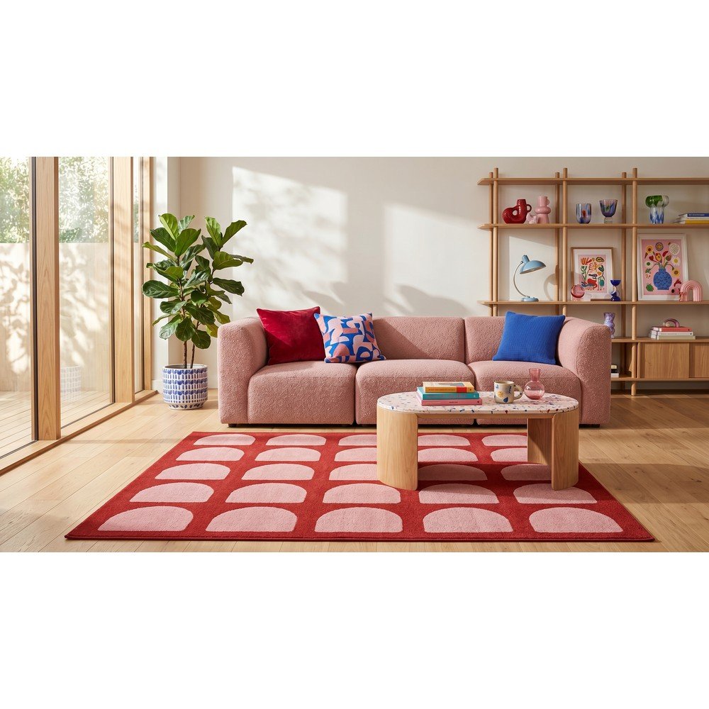 Czerwony/różowy dywan 160x230 cm Pomegranate – ESTE (zdjęcie 3)