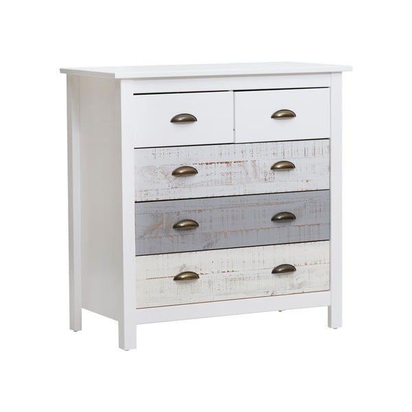 Biało-szara komoda z 4 szufladami Marckeric Romantica, 79x80 cm-image-3