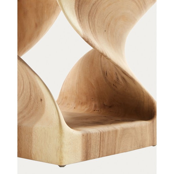 Stolik z litego drewna munggur 30x30 cm Hakon – Kave Home-image-2