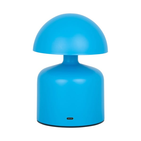 Niebieska lampa stołowa z metalowym kloszem (wysokość 15 cm) Impetu – Leitmotiv