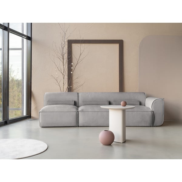 Jasnoszary szezlong modułowy (prawostronny) Flex Felix – Miuform-image-1