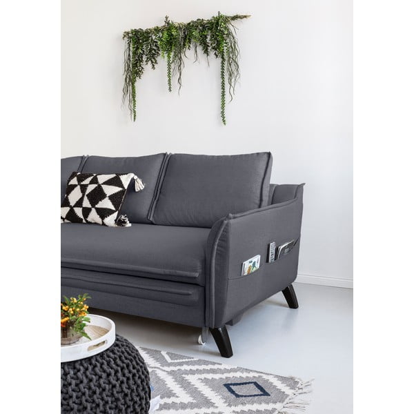 Antracytowy narożnik rozkładany Miuform Charming Charlie, lewostronny-image-4