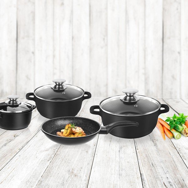 4-częściowy zestaw naczyń z 3 szklanymi pokrywkami Orion Grande-image-1