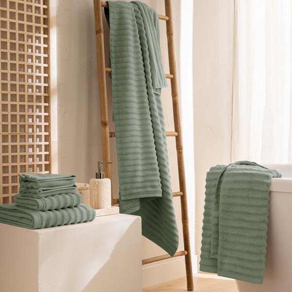 Zielony bawełniany ręcznik frotte 50x90 cm Maya – douceur d'intérieur-image-2