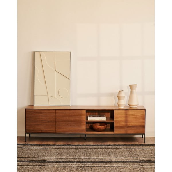 Szafka pod TV w dekorze orzecha 195x55 cm Vedrana – Kave Home-image-3
