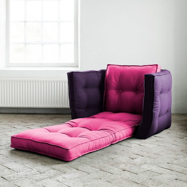 Fotel rokładany Karup Dice Pink/Purple-image-1