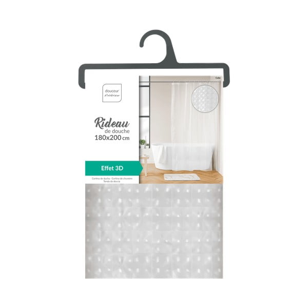 Zasłona prysznicowa 180x200 cm Cube – douceur d'intérieur-image-3