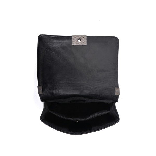 Czarna skórzana torebka Anna Luchini Masika-image-4