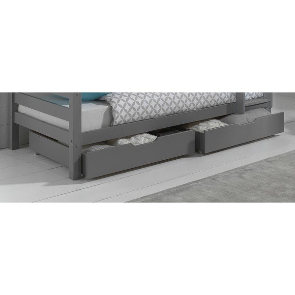 Szare szuflady pod łóżko dziecięce 2 szt. PINO – Vipack-image-1
