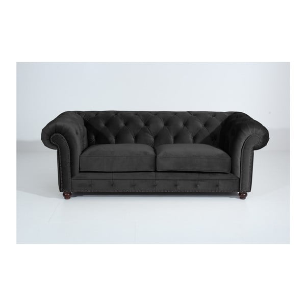Ciemnoszara sofa Max Winzer Orleans Velvet, 216 cm
