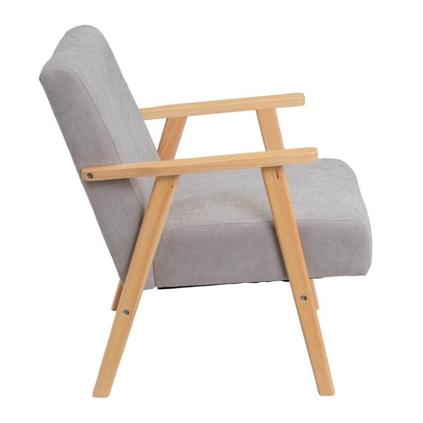 Szary fotel z tkaniny szenilowej Vintage – Casa Selección-image-3