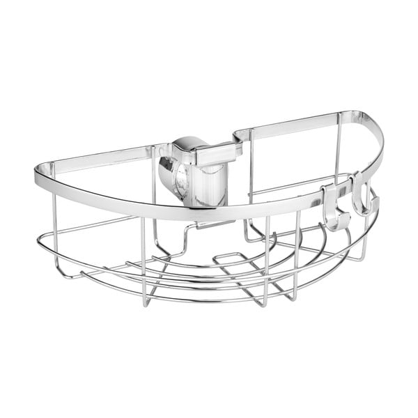 Samoprzylepna półka łazienkowa ze stali nierdzewnej w kolorze srebra Floresta – Wenko-image-2