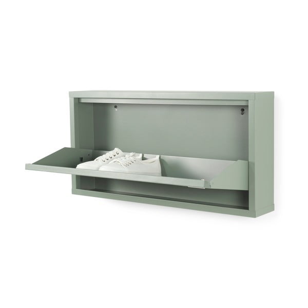 Szarozielona metalowa uchylna szafka na buty 75x37,5x12,5 cm Billy – Spinder Design-image-2