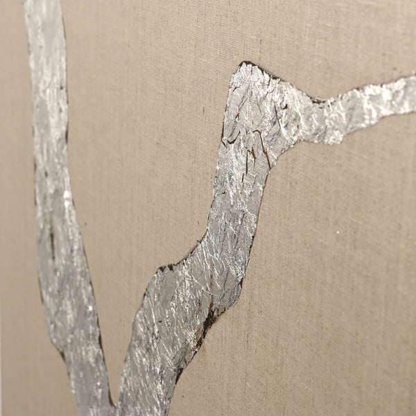 Ręcznie malowany obraz 90x120 cm Wild Horizon Silver – Malerifabrikken-image-2