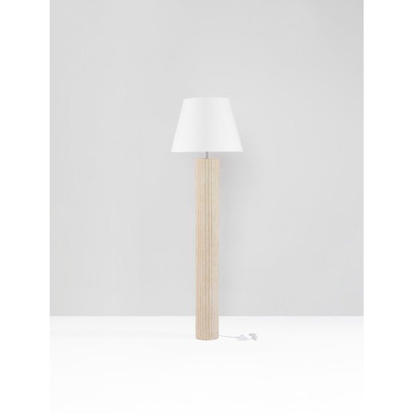 Biała/kremowa kamienna lampa stojąca (wysokość 150 cm) Bacoo – Nova Luce-image-3