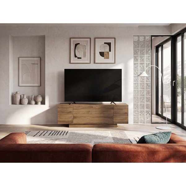 Szafka pod TV w dekorze dębu w naturalnym kolorze 140x45x40 cm Victor – Marckeric-image-3