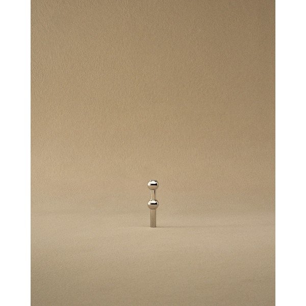 Metalowy wazon w kolorze srebra z połyskiem (wysokość 10 cm) Nagel – STOFF Nagel-image-4