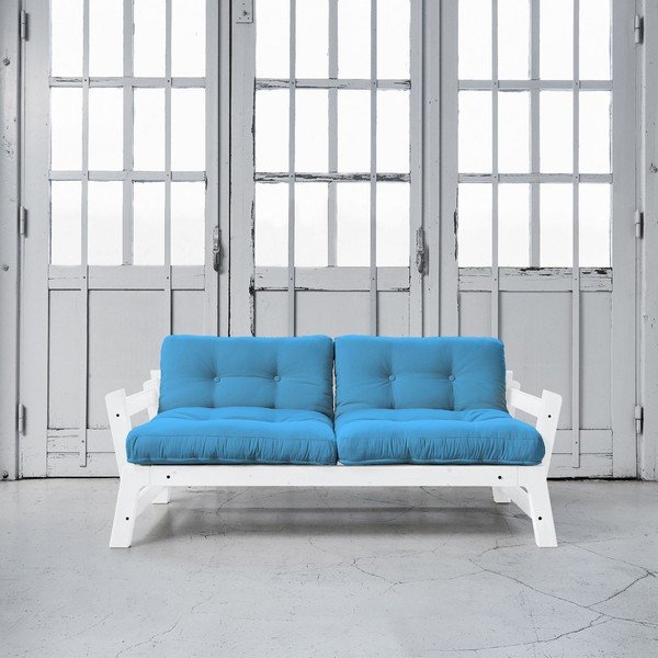 Sofa rozkładana Karup Step White/Horizon Blue-image-1
