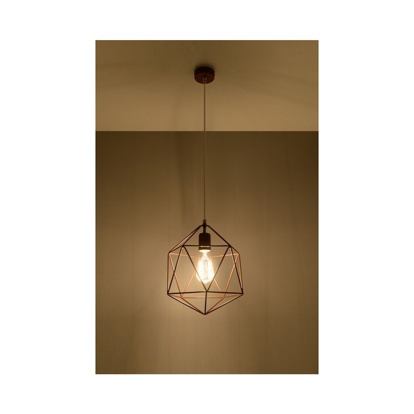 Lampa wisząca w kolorze miedzi Sollux Donato-image-2