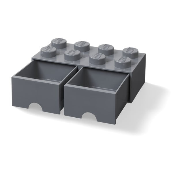 Ciemnoszary dziecięcy pojemnik z 2 szufladami LEGO®-image-1