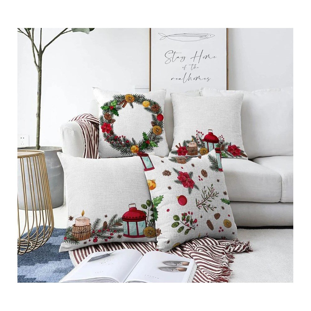Poszewki na poduszki zestaw 4 szt. ze świątecznym motywem 43x43 cm Merry Christmas – Mila Home