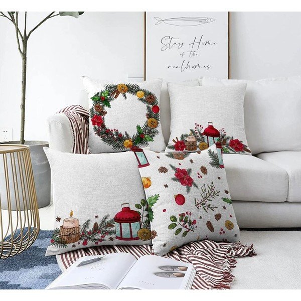 Poszewki na poduszki zestaw 4 szt. ze świątecznym motywem 43x43 cm Merry Christmas – Mila Home