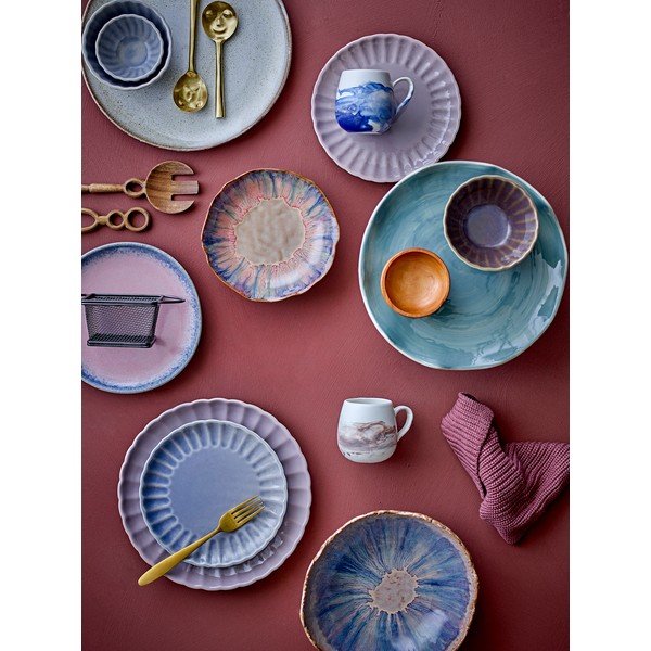 Ciemnofioletowa kamionkowa miska 400 ml Latina – Bloomingville-image-4