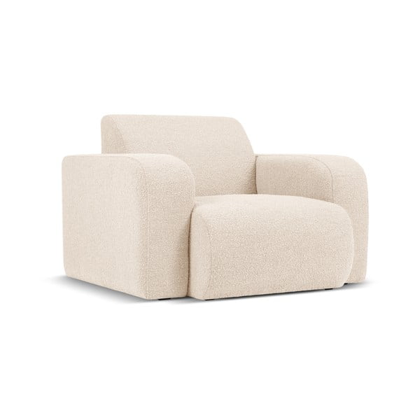 Beżowy fotel z materiału bouclé Molino – Micadoni Home