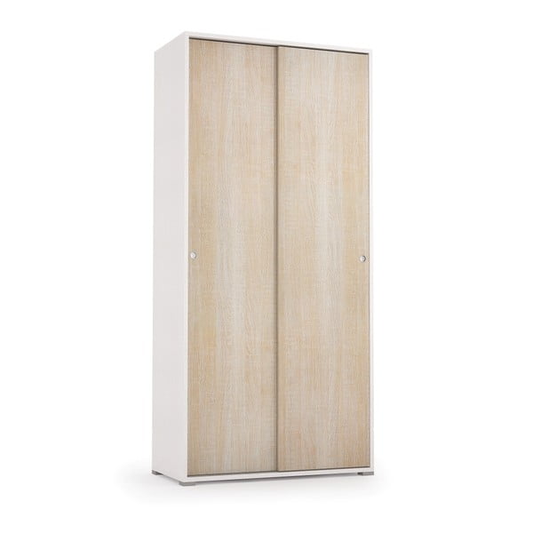 Szafa 2-drzwiowa z drewnianym dekorem Terraneo
