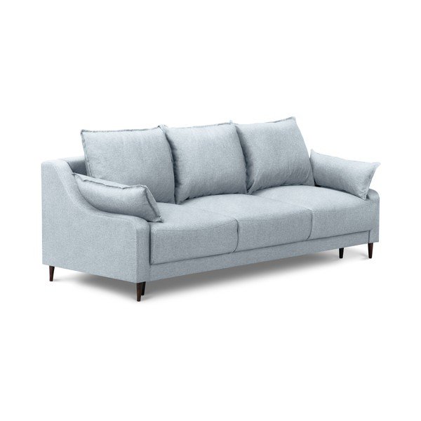 Jasnoniebieska rozkładana sofa ze schowkiem Mazzini Sofas Ancolie, 215 cm-image-2