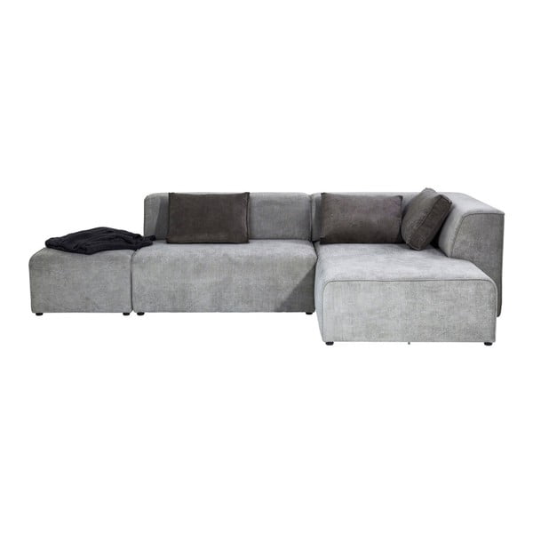Ciemnoszara sofa z dodatkowym modułem Kare Design Infinity