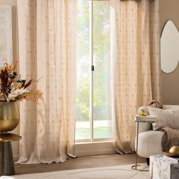 Beżowa zasłona 140x240 cm Ondine – douceur d'intérieur-image-3