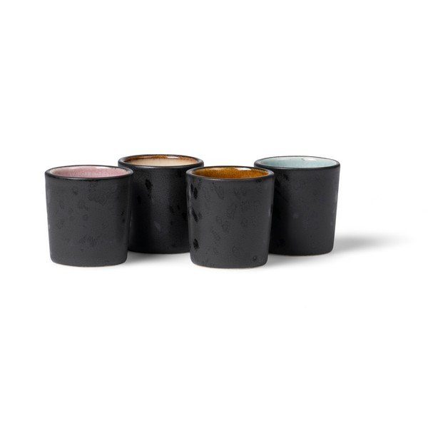 Ceramiczne kieliszki na jajka zestaw 4 szt. Gastro Black/Mix – Bitz