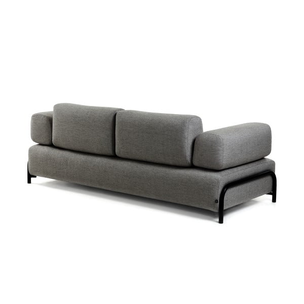 Ciemnoszara sofa z podłokietnikami Kave Home Compo-image-4