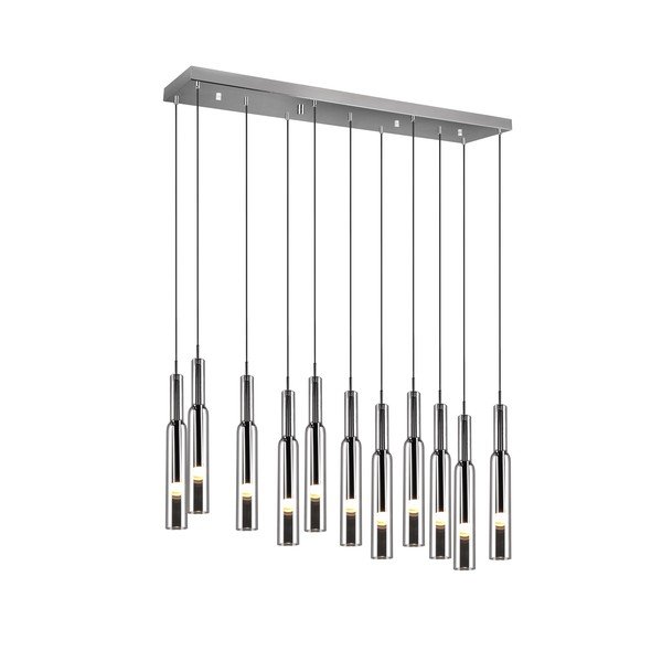 Lampa wisząca LED w kolorze srebra ze szklanym kloszem Lucent – Trio Select-image-4