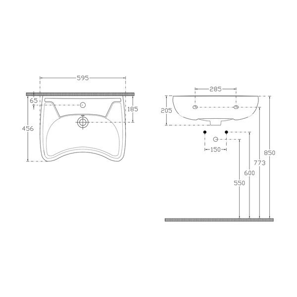 Biała ceramiczna umywalka 59x45,5 cm Handicap – Sapho-image-3