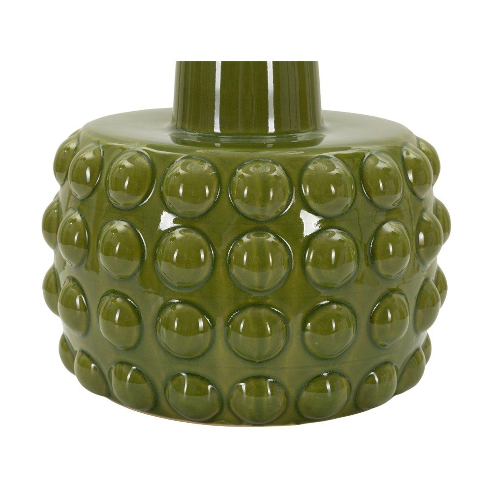 Biała/zielona lampa stołowa ceramiczna z tekstylnym kloszem (wysokość 51,5 cm) Gress – Mauro Ferretti (zdjęcie 3)