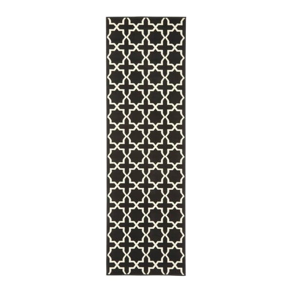 Czarno-biały chodnik Hanse Home Basic Glam, 80x500 cm