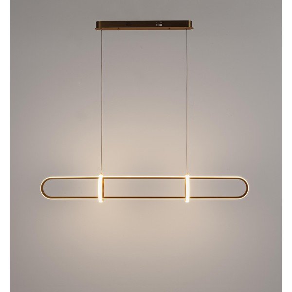 Metalowa lampa wisząca LED w kolorze złota Alken – Bizzotto-image-2