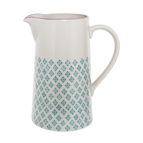 Niebiesko-biały kamionkowy dzbanek Bloomingville Patrizia, 2 l