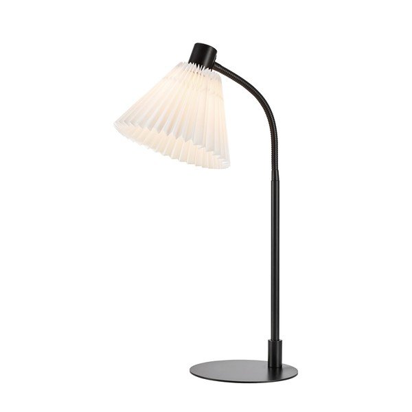 Biało-czarna lampa stołowa z tekstylnym kloszem (wysokość 59 cm) Mira – Markslöjd