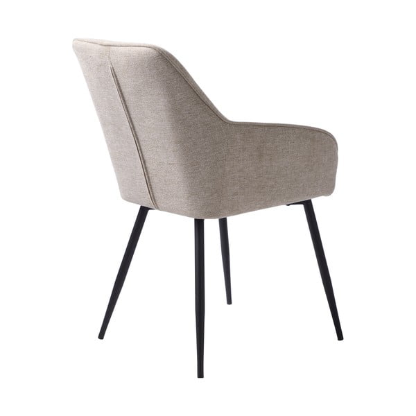 Beżowy tapicerowany fotel jadalniany z podłokietnikami Nolan – Unique Furniture-image-3