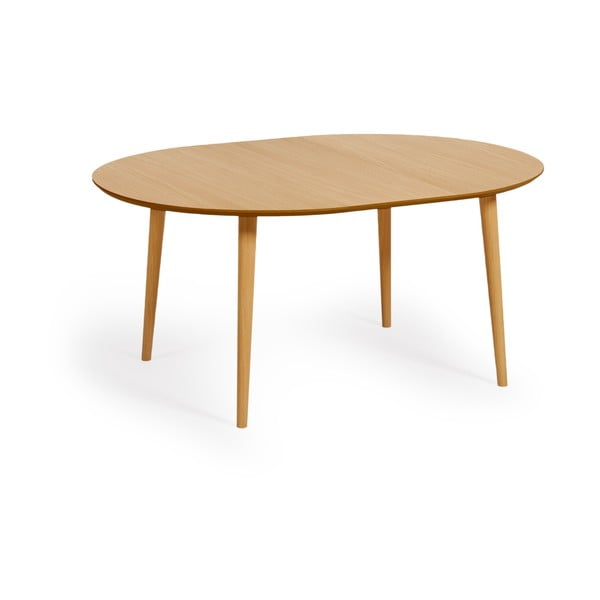 Rozkładany stół w dekorze dębu ø 120 cm Oqui – Kave Home-image-2