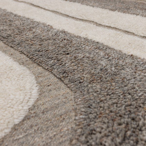 Szary/beżowy dywan z mieszanki wełny 170x240 cm Moro – WOOOD-image-3